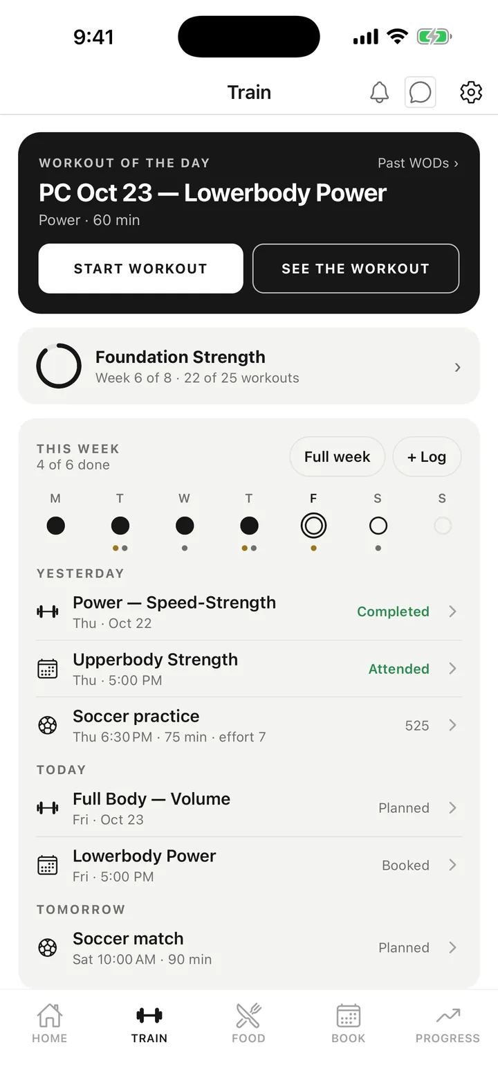 Tu semana en Entrenar